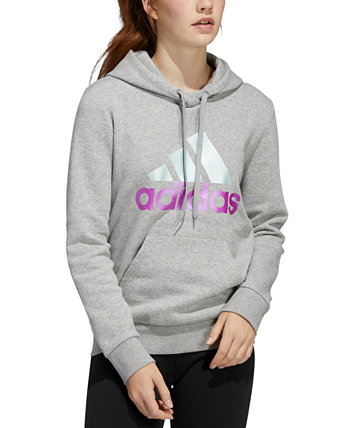 Женское худи с двухцветным логотипом Adidas