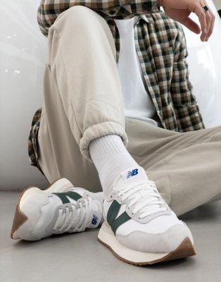Бело-зеленые кроссовки New Balance 237 New Balance