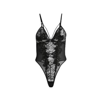 Mesh & Lace G-String Teddy In Bloom