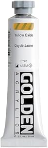 Heavy Body Acrylics by GOLDEN, Yellow Oxide, 2 fl. oz. Tube, Professional Acrylic Paint, Semi-Opaque Golden Artist Colors