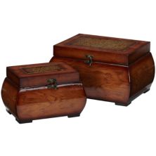 nearly natural 2-pc. Lacquered Wood Chest Set NEARLY NATURAL
