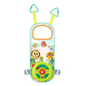 HANMUN Music Toys for Toddlers Car Seat Toys for Infant, Steering Wheel Baby Car Toys Driving Musical Toy, Portable Educational Sound Toy for Babies 6 to 12 Months Birthday Gift HANMUN