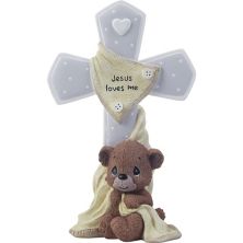 Драгоценные моменты Иисус любит меня медвежонок крест декор стола Precious Moments