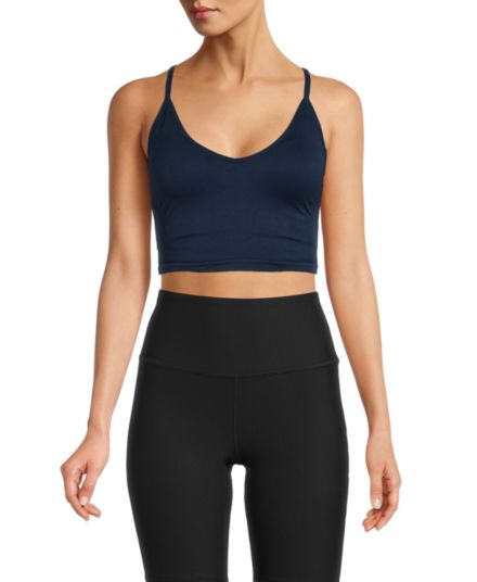 Solid-Hued Sports Bra Pure Navy