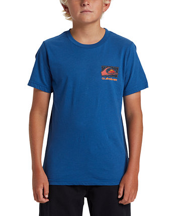 Хлопковая футболка с рисунком Spin Cycle для больших мальчиков Quiksilver