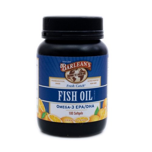 Рыбий жир Barlean's Fresh Catch® с апельсином — 100 мягких капсул Barlean's