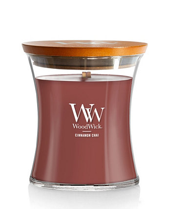 WoodWick Cinnamon Chai Medium Hourglass Candle, 9.7 oz WoodWick