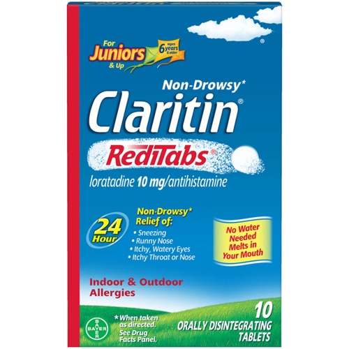 Claritin RediTabs для детей от 6 лет и старше Older - 10 мг - 10 перорально распадающихся таблеток CLARITIN