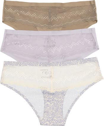 Lacey Cheeky Hipster Panty - Pack of 3 REAL UNDERWEAR