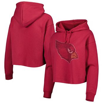 Женская Футболка Cuce Arizona Cardinals Crystal Logo Короткий Пуловерь Cuce