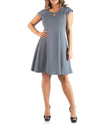 Женское платье больших размеров с вырезом и вырезом-капюшоном 24seven Comfort Apparel