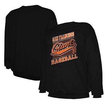 Худи Stitches черное с символикой San Francisco Giants, утепленное флисом и винтажным принтом Stitches