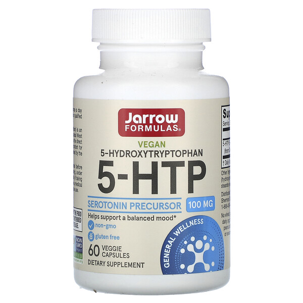 5-HTP, 100 мг, 60 вегетарианских капсул - Jarrow Formulas Jarrow Formulas