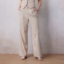 Petite LC Lauren Conrad Широкие брюки со складками и высокой посадкой LC Lauren Conrad