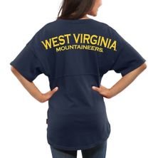Женская футболка оверсайз из джерси West Virginia Mountaineers Spirit Spirit Jersey