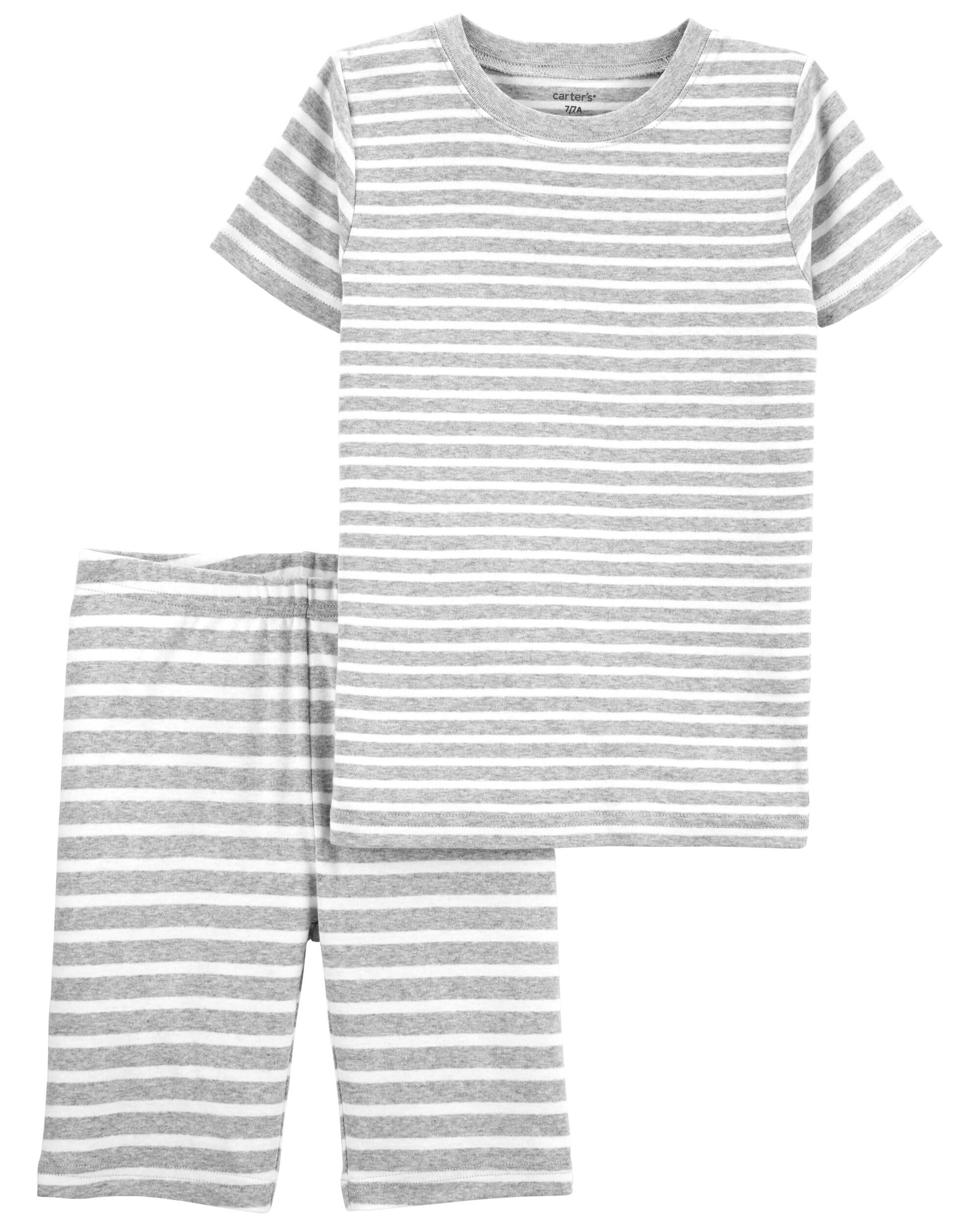 Детская двухсекционная полосатая пижама из 100% плотно прилегающего хлопка Carter's
