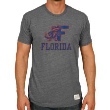 Мужская футболка Florida Gators Original Retro Brand Heather Grey Tri-Blend Original Retro Brand