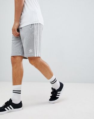 Серые шорты с тремя полосками adidas Originals adicolor Adidas