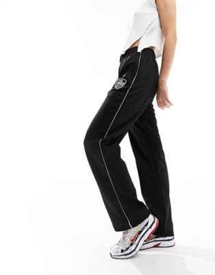 Черные спортивные спортивные брюки прямого кроя Pull&Bear — часть комплекта Pull&Bear
