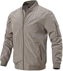 Мужская Ветровка Gopune Windproof Bomber Jacket Lightweight Windbreaker Outdoor Golf Fashion Coat Gopune