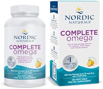 Омега-3 комплекс 565 мг с EPA и DHA, 60 мягких капсул, лимонный вкус Nordic Naturals