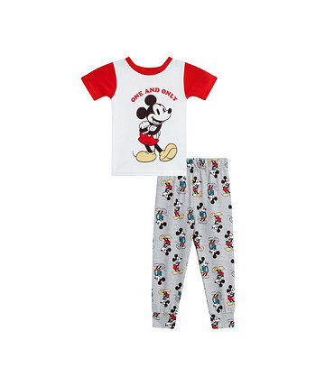 Пижамный комплект с Микки Маусом для малышей для мальчиков, комплект из 2 предметов AME