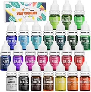 Soap Dye - 24 Color Food Grade Skin Safe Soap Coloring Bath Bomb Color Dye for DIY Soap Making Supplies - Liquid Concentrated Soap Colorant for Bath Bomb Supplies Kit, Handmade Soaps, DIY Craft Vividye