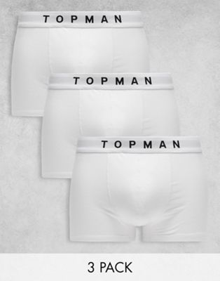 Комплект из трех плавок белого цвета с белыми поясами Topman TOPMAN