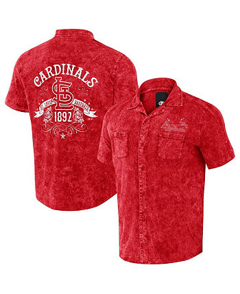 Мужская рубашка на пуговицах из коллекции Darius Rucker от Red Distressed St. Louis Cardinals Denim Team Color Fanatics