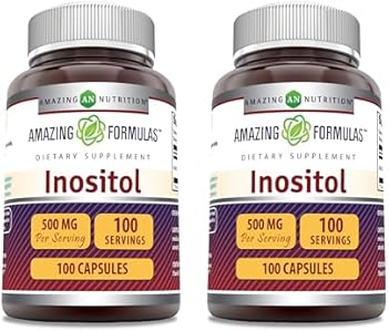 Amazing Formulas Inositol Supplement | 500 Mg Per Serving | 100 Capsules | Non-GMO | Gluten Free | Made in USA | Pack of 2 Amazing Nutrition