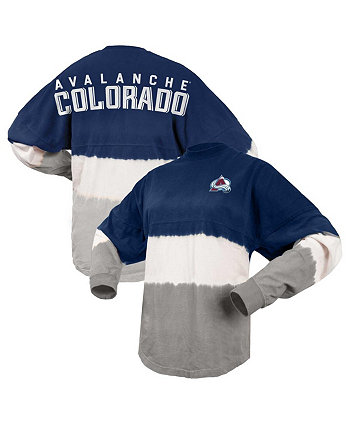 Женская темно-серая футболка Colorado Avalanche с омбре с длинным рукавом Spirit Jersey