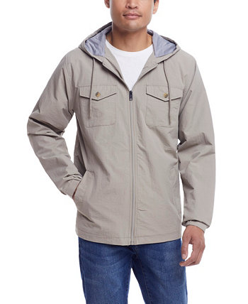 Мужская нейлоновая куртка с капюшоном на молнии спереди Weatherproof Vintage