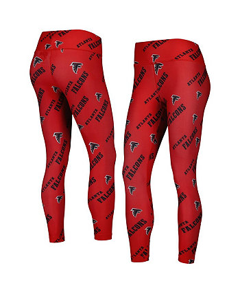Женские красные леггинсы для отдыха Atlanta Falcons с принтом по всей поверхности Concepts Sport