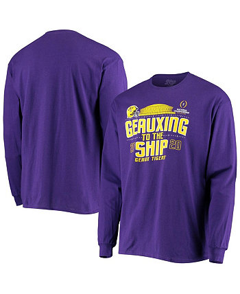 Men's Purple LSU Tigers 2020 College Football Playoff National Championship Geauxing Long Sleeve T-shirt Blue 84