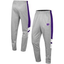 Мужские брюки Colosseum Heathered Grey/Purple Kansas State Wildcats Bushwood Pants Colosseum