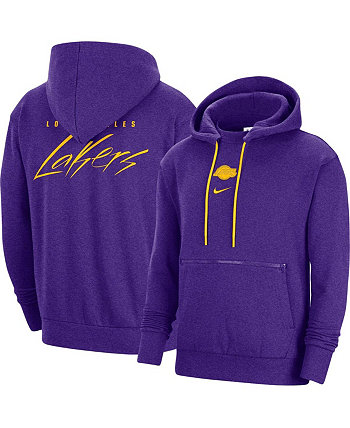 Мужская толстовка с капюшоном Heather Purple Los Angeles Lakers Courtside Versus Flight Nike