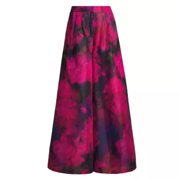 Цветочный лен и amp; Плиссированные брюки из шелковой смеси Hope for Flowers