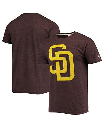 Men's Brown San Diego Padres Hand Drawn Logo Tri-Blend T-shirt Homage