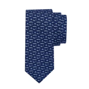 Шелковый галстук «Аллигатор» Ferragamo