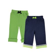 Yoga Sprout Baby Boy Cotton Pants 2pk, Turtle Yoga Sprout