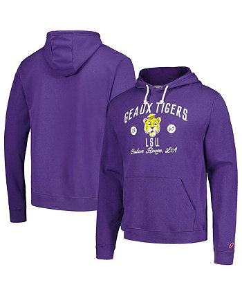 Мужской фиолетовый рваный пуловер с капюшоном LSU Tigers Bendy Arch Essential League Collegiate Wear