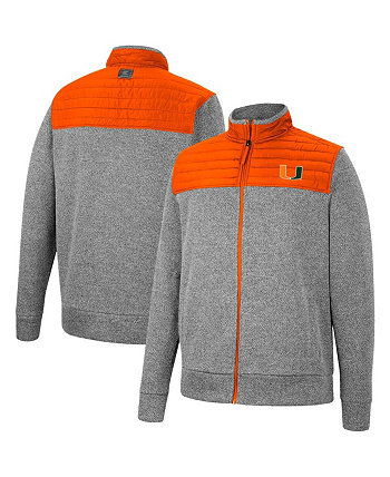 Мужская Куртка Colosseum Miami Hurricanes Putter Herringbone с Полной Молнией Colosseum