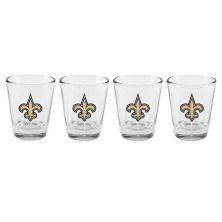 The Memory Company New Orleans Saints 4-Pack 2oz. Shot Glass Set The Memory Company