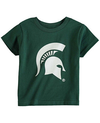 Зеленая футболка с большим логотипом Michigan State Spartans для новорожденных мальчиков и девочек Two Feet Ahead