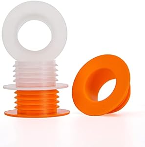 Hookah Grommet Silicone Vase Gasket - Kitosun Original Hookah Accessories Great for Russian Egyptian Shisha Water Pipe Narguile Huka Sheesha Parts Seal 38mm Stem 45mm Mouth 2 Orange 2 Natural Kitosun