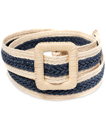 Women's Straw Wrapped-Buckle Belt, Created for Macy's Style & Co