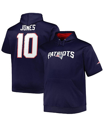 Мужской пуловер с короткими рукавами Mac Jones Navy New England Patriots Big and Tall, толстовка с капюшоном Fanatics