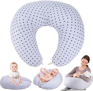 Chilling Home Nursing Pillow for Breastfeeding, Baby Nursing Pillow for Newborn, Nursing Essentials for Bottle and Breastfeeding, Breast Feeding Pillows Support for Mom and Baby with Removable Cover Chilling Home