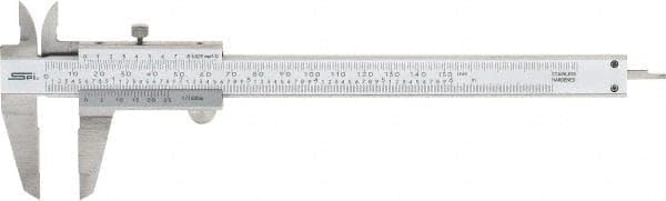 SPI 17-718-8 Calibrated Stainless Steel SAE Vernier Caliper: 0 to 6 inch Range Spi