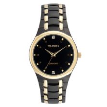 Мужские часы Elgin с черными и золотистыми бриллиантами - FG8021KL Elgin